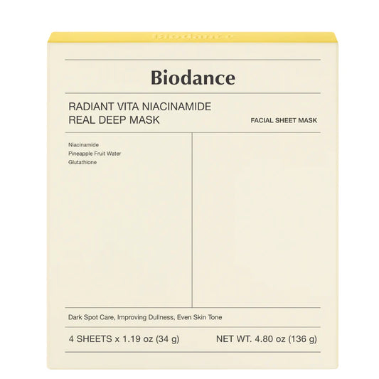 Biodance Radiant Vita Niacinamide Real Deep Mask Bundle (4pcs)