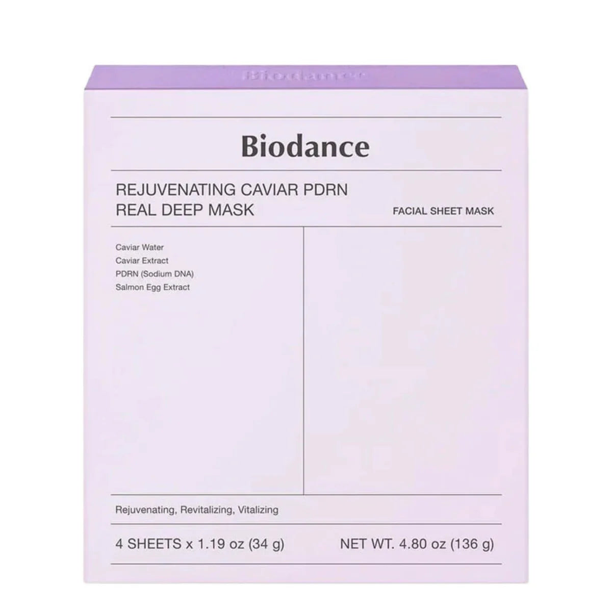 Biodance Rejuvenating Caviar PDRN Real Deep Mask (4pcs)